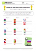 Arbeitsblatt: WM 2018 - Flaggen erkennen