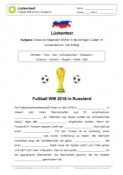 Arbeitsblatt: WM 2018 - Lückentext