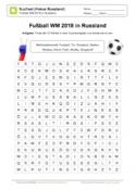 Arbeitsblatt: WM 2018 - Suchsel (Fokus Russland)