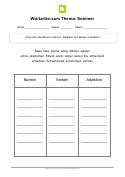 Wortarten Thema Sommer Wortarten Thema Sommer