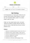 Wortarten unterscheiden (Text Frühling)