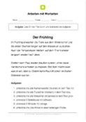 Wortarten unterscheiden (Text Frühling)