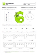 Arbeitsblatt: Zahl 6 ergänzen