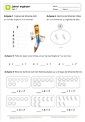 Arbeitsblatt: Zahl 7 ergänzen