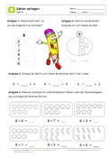 Arbeitsblatt: Zahl 8 zerlegen
