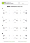 Arbeitsblatt: Zahlen ergänzen bis 10 (Addition)