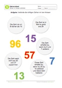 Zahlenrätsel: Zahlen mit Kreisen verbinden 01