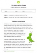 Zeitformen Fehlertexte: Die kleine grüne Raupe Zeitformen Fehlertexte: Die kleine grüne Raupe
