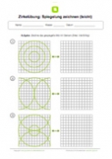 Arbeitsblatt: Zirkelübung: Spiegelung zeichnen (leicht)