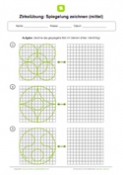Arbeitsblatt: Zirkelübung: Spiegelung zeichnen (mittel)