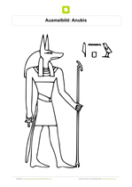 Ausmalbild Ägypten Anubis
