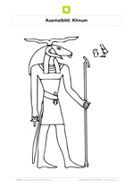 Ausmalbild Ägypten Khnum