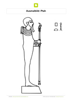 Ausmalbild Ägypten Ptah