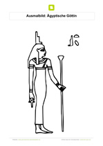Ausmalbild Ägyptische Göttin