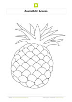Ausmalbild Ananas