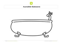 Ausmalbild Badewanne