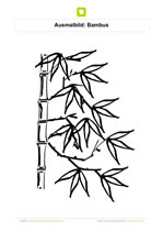 Ausmalbild Bambus