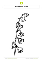 Ausmalbild Blumen Glocken