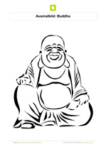 Ausmalbild Buddha