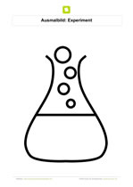 Ausmalbild Chemie Experiment
