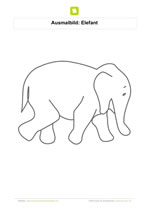 Ausmalbild Elefant