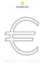 Ausmalbild Euro