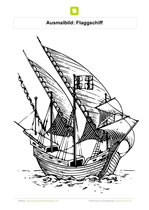 Ausmalbild Flaggschiff