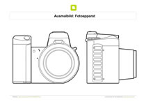 Ausmalbild Fotoapparat