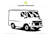 Ausmalbild Geldtransporter