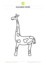 Ausmalbild Giraffe