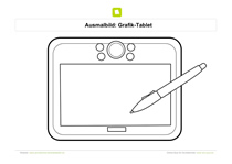 Ausmalbild Grafik Tablet