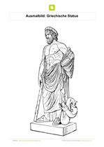 Ausmalbild Griechische Statue