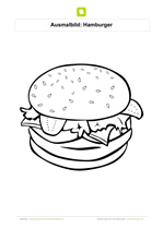 Ausmalbild Hamburger