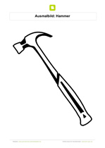 Ausmalbild Hammer