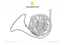 Ausmalbild Horn