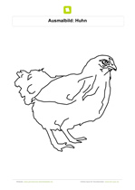 Ausmalbild Huhn