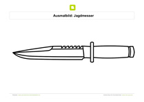 Ausmalbild Jagdmesser