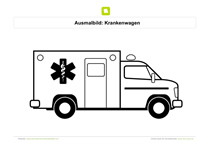 Ausmalbild Krankenwagen