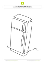 Ausmalbild Kühlschrank