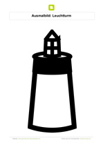 Ausmalbild Leuchtturm