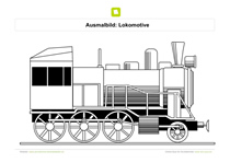 Ausmalbild Lokomotive
