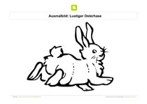 Ausmalbild Lustiger Osterhase