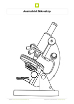 Ausmalbild Mikroskop schräg