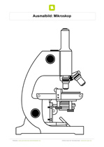 Ausmalbild Mikroskop