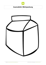 Ausmalbild Milchpackung