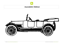 Ausmalbild Oldtimer Cabrio