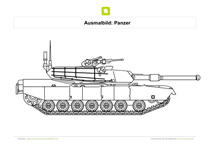Ausmalbild Panzer