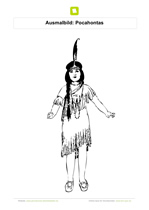 Ausmalbild Pocahontas