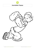 Ausmalbild Popeye