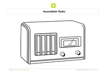 Ausmalbild Radio